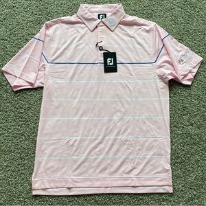 NWT FootJoy Exclusive NBC Golf ProDry Lisle Spacedye Engineered Stripe Polo